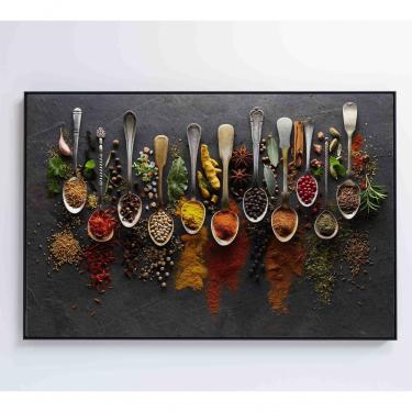 Imagem de Quadro Tempero E Especiarias Medidas 60x40 Cm Impressão Vidro Acrílico