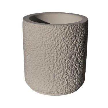 Imagem de Vaso Decorativo Texturizado M Artesanal 10,5cm Em Cimento Cinza