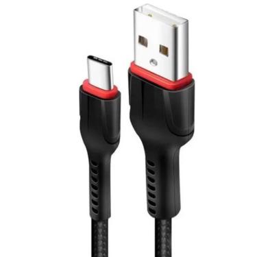 Imagem de Cabo Usb Rápido Preto Compatível Com Moto G20