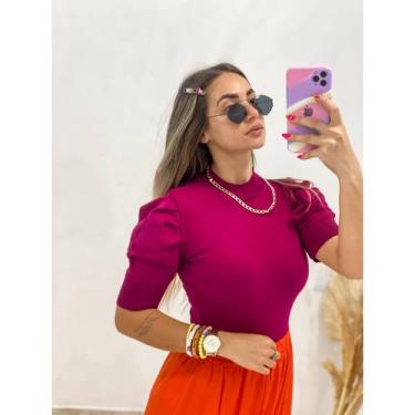 Imagem de Blusa de Tricot Manga Princesa Manga Curta - Dylu's Tricot, Vermelho q