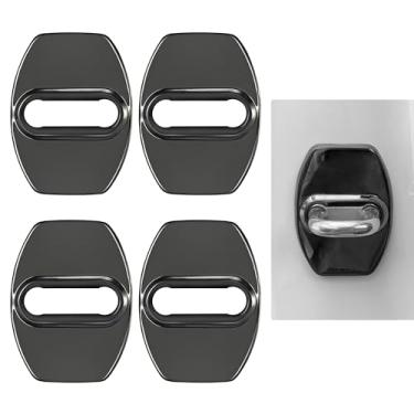 Imagem de TOMALL 4 peças de tampas de trava de porta de carro compatíveis com Chevy Silverado Tahoe Cruze Cruze Colorado Suburban, compatível com acessórios externos específicos para veículos GMC Yukon Canyon