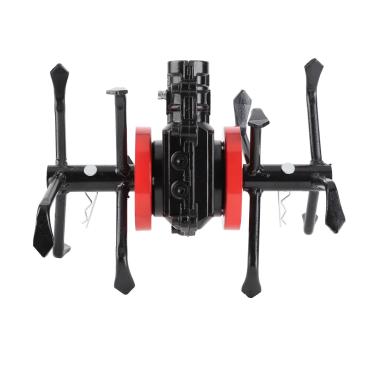 Imagem de Liga de ferro de alumínio premium de roda do cultivador 6 garra de garra de vários objetivos jardim de lavoura profunda para grama cortando solo solo solo 26mm 9 jardinagem