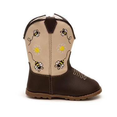 Imagem de Botinha Texana Infantil Sapatinho Bebê Menino Menina Cano Médio - Ubun