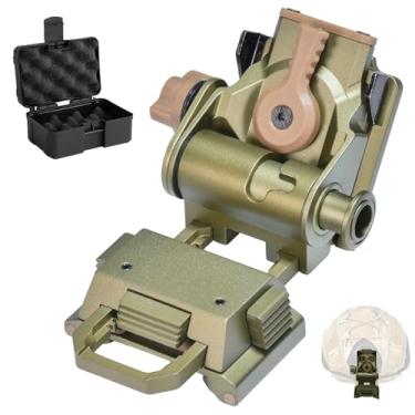 Imagem de NVG Mount PVS 14 Night Vision Dovetail NVG G24 Mount CNC Ajustável NVG Mount Combat NVG Capacete Mount para PVS 31 PVS15/18/PGPNVG18 Óculos de Visão Noturna Metal G24 Mount FDE