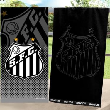 Imagem de Kit 2 Toalhas Santos FC Banho Praia e Piscina Oficial Clubes do Brasil Licenciado Buettner