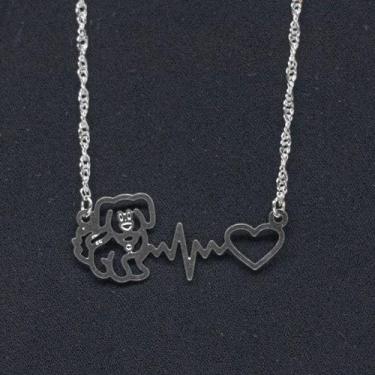 Imagem de Colar  Corrente Feminino Pingente Folheada Prata e Ouro Fino - AYLA SI