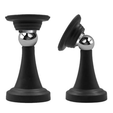 Imagem de Suporte de porta magnético forte para trailer, trava magnética para trailer, suporte de porta de trailer fácil de instalar, rolha resistente para acessórios de RV (preto-2 unidades)