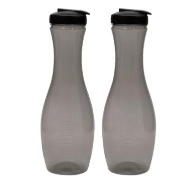 Imagem de Garrafa Geladeira Água Jarra Suco Tulipa Longa Fumê 1lt (2, Fumê)