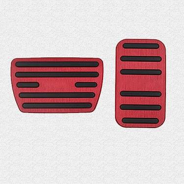 Imagem de Kakash Acessórios interiores personalizados para Honda 10th Civic 2016-2021 11th Civic 2022 2023 capas de pedal de acelerador a gás de liga de alumínio, antiderrapante, sem perfuração, pastilhas de