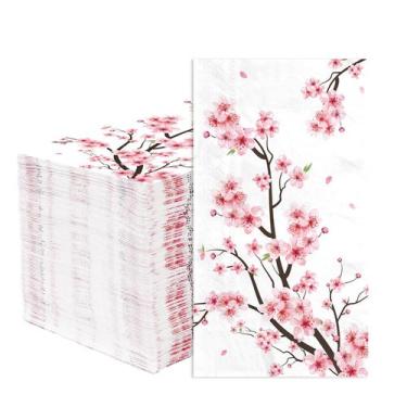 Imagem de Guardanapos descartáveis Grencian Cherry Blossom 100 unidades de 3 cam
