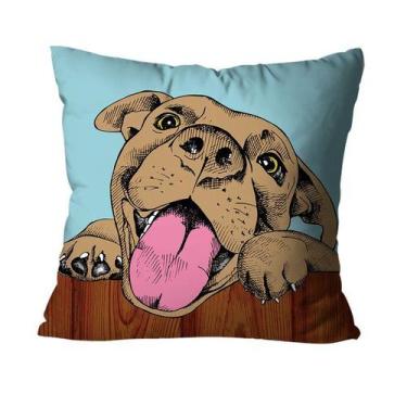 Imagem de Capa para Almofada Mdecore Pets Cachorro gato , Pit Bull Azul