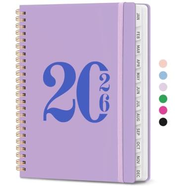 Imagem de Agenda 2026, agenda semanal e mensal, janeiro de 2026 a dezembro de 2026, livro de calendário de capa dura com abas e bolso interno, material escolar para mulheres e homens - A5 (16 cm x 21,6 cm