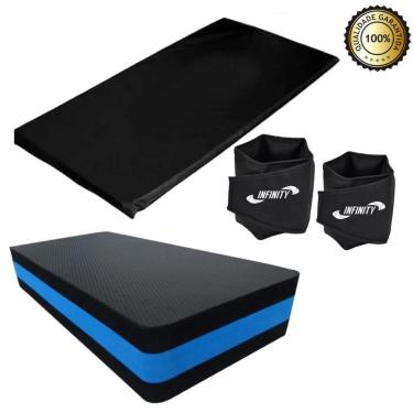 Imagem de Kit Funcional Em Casa Colchonete + Caneleira 6 Kg + Step 15