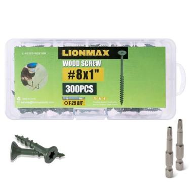 Imagem de Parafusos de convés LIONMAX 2,54 cm 8 x 2,54 cm 300 unidades resistent