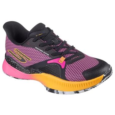 Imagem de Skechers Tênis feminino Tennis State Champ Hands Free Slip-ins, Preto/rosa, 41