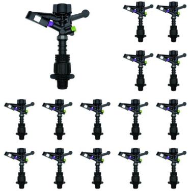 Imagem de Kit 15 Aspersor Irrigação Hortas Pastagem IM22 Rosca 1/2 - Irrigação U