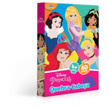 Imagem de Quebra Cabeça Princesas 60 Peças Toyster - 8006