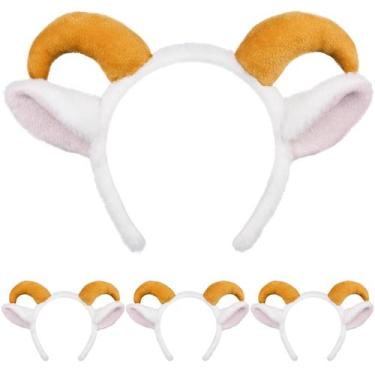 Imagem de Bandana Beviliu Goat Ears com chifres de carneiro para festa de Hallow