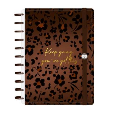 Imagem de Caderno de Disco Inteligente Iscool G+ Natural Fashion Safari Chic Flor