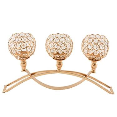 Imagem de Castiçal de ouro com revestimento de casamento europeu copo de vela de arte de ferro romântico à luz de velas de jantar ornamentos de castiçal