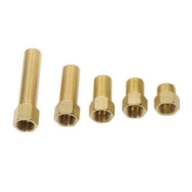 Imagem de 1 peça conector de latão 1/5.1 cm macho para fêmea troca de rosca acoplador reto em acessórios adaptadores 28 mm 40 mm 50 mm 70 mm 100 mm comprimento (comprimento 40 mm)