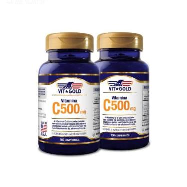 Imagem de Vitamina C 500 Mg Vitgold Kit 2X 100 Comprimidos.