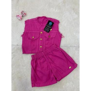 Imagem de Conjunto colete - Lojasmundokids, G, Rosa