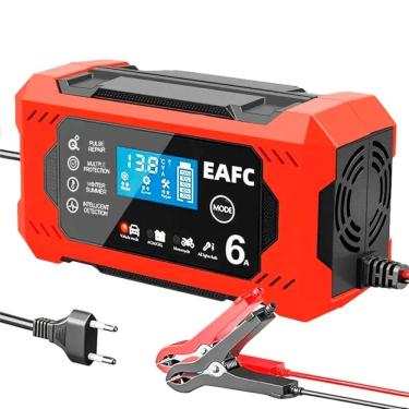 Imagem de Carregador Reparador Bateria Carro Moto Van 12V 6A Até 100