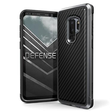 Imagem de Raptic Lux, Samsung Galaxy S9 Plus (anteriormente X-Doria Lux) – Capa protetora de grau militar, alumínio anodizado, TPU e policarbonato, para Samsung Galaxy S9 Plus, fibra de carbono preta
