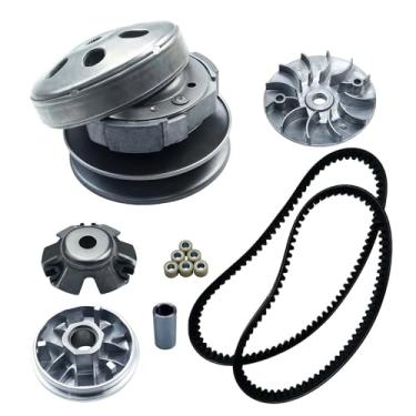 Imagem de Hauertzx GY6 125cc/150cc embreagem traseira, kits de embreagem e conjunto de variador com correia 842 compatível com motor 4-Stroke Scooter ATV Taotao Roketa Sunl