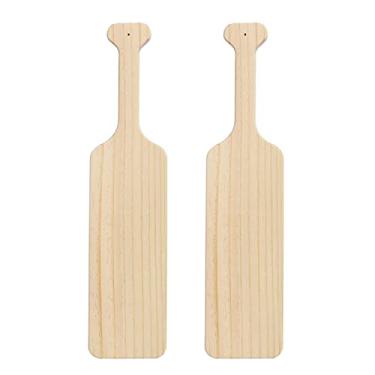 Imagem de BATTIFE 2 Pacotes de Pá de Fraternidade Grega de 18 Espaços, Pá de Madeira de Pinho Inacabada, Pá de Fraternidade de Madeira Sólida, Pá de Fraternidade