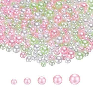 Imagem de PATIKIL 1000 peças de pérolas sem orifícios, mini pérola sintética redonda de 3 mm, 4 mm, 5 mm, 6 mm, 8 mm, para arte, artesanato, joias, preenchimento, vaso de unhas, festa de casamento, aniversário
