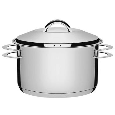 Imagem de Caçarola Tramontina Solar Funda 28 cm 8,4 L em Aço Inox Fundo Triplo com Tampa e Alças...