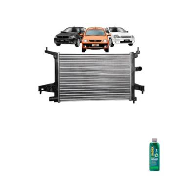 Imagem de Kit Radiador GM Corsa Classic 10> Com Ar Condicionado + Aditivo Radiador Radiex R1882 Verde