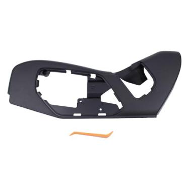 Imagem de DooFig Painel de acabamento do assento dianteiro esquerdo externo protetor de bisel preto para Jeep Commander 2006-2010 Grand Cherokee 2008-2010