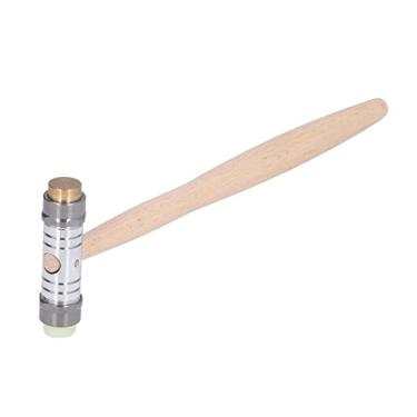 Imagem de Martelo de duas cabeças, martelo de joias, projetos diy, reparo de relógios, cabo de madeira, martelo de aço inoxidável para relojoeiro, ferramentas domésticas