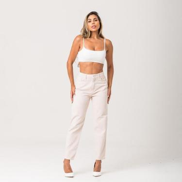 Imagem de Calça Mom Feminina Sarja Zune-Feminino