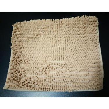Imagem de Tapete Banheiro 40x60 Antiderrapante Bolinha Microfibra Macarrão Luxo 