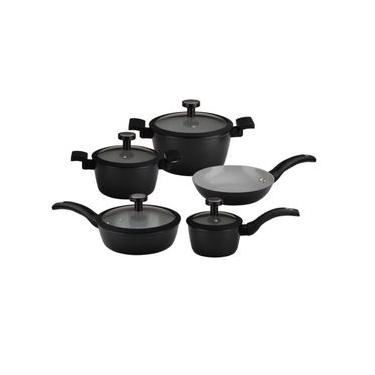 Imagem de Conjunto de Panelas Noir 5 Peças em Cerâmica de Indução Kenya Preto