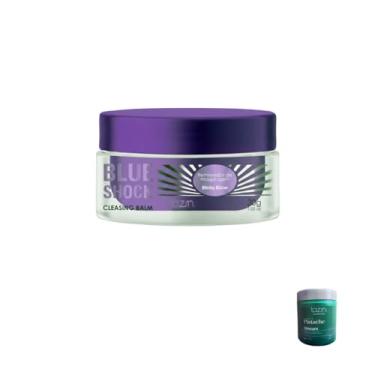 Imagem de Kit Blue Shock Tazin Cosméticos, Removedor de Maquiagem Cleansing Balm e Máscara de Pistache, Limpeza Profunda, 50 x 50 x 50 cm, Pele Normal, 1 Conjunto