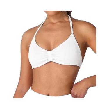 Imagem de Top De Sutiã Halter Com Suporte Alto Para Mulheres, Alças Finas, Sem C