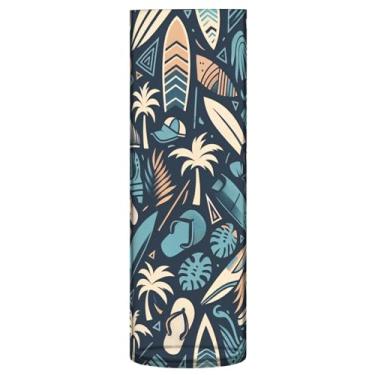 Imagem de JUZIHAI Pantufas de palmeiras para prancha de surfe, vaso para flores, 9,9 cm x 30 cm, cilindro de plástico, vaso de flores moderno para decoração de casa de centro de mesa de casamento