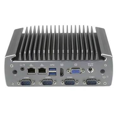 Imagem de Partaker PC industrial sem ventoinha, mini computador, computador industrial, Intel I5 6200U, Windows 11/Linux Ubuntu, I32, 2 x I211-AT LAN, 6 x COM, VGA, HDMI, 16G RAM, SSD 256G