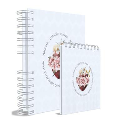 Imagem de Agenda Católica 2026 + Bloco de Anotações, Imaculaco Coração de Maria, Dourado, Capa 1