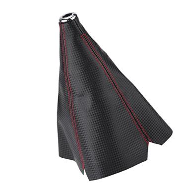 Imagem de Cryfokt Capa de Botão de Mudança de Marcha Estilo Fibra de Carbono Durável Universal Com Pontos Vermelhos para Aparência Personalizada No Carro, para a Maioria Dos Carros de Transmissão Manual,