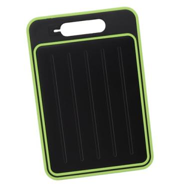 Imagem de GLOGLOW Placa de Corte, Liga de Alumínio, Placa de Descongelamento Rápido Com Apontador de Faca para Uso de Cozinha Corte Dupla Face Nan (Preto)