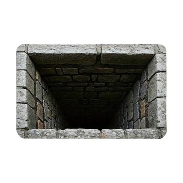 Imagem de Tapetes com Efeito 3D e Ilusão de Ótica, Decoração Divertida Antiderrapante de Secagem Rápida, Tapete de Ilusão 3D, para Aniversário Halloween Casa Feriado Ano Novo Festa Véspera Entrada Sala de Estar