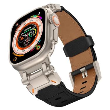 Imagem de KAVJU Pulseira masculina de luxo para Apple Watch Se 6, 5, 4, séries 10, 9, 8, 7, Ultra, 2 de 49 mm, 46 mm, 45 mm, 42 e 44 mm (preto Ti, S10 de 46 mm), S10 46MM, Ágata