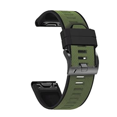 Imagem de RORFFK Pulseira de silicone de 26 mm para Garmin Fenix 5X Plus 6X Pro 3 3HR Descent MK1 MK2 /D2 Delta PX Pulseira de ajuste fácil (Cor: K, Tamanho: 26 mm D2 MK1 MK2i)
