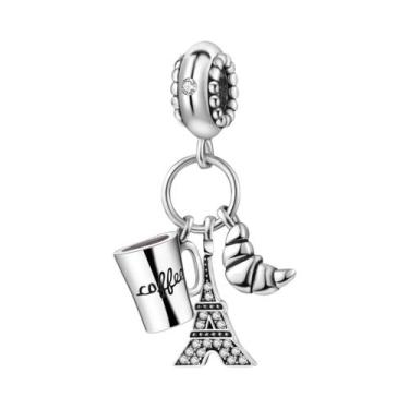 Imagem de Pulseira De Charms Em Prata Esterlina 925 Com Coração De Cão E Laço, J